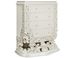 Adara 4-Drawer Chest in Antique White Finish