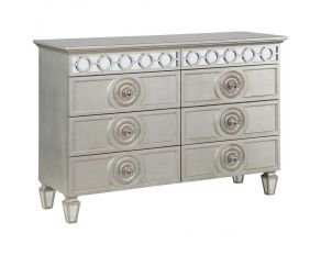 Varian 6-Drawer Dresser in Silver Finish