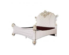 Vendom California King Poster Bed in Ivory and Antique Pearl Finish