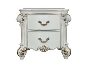 Vendom 2-Drawer Nightstand in Antique Pearl Finish