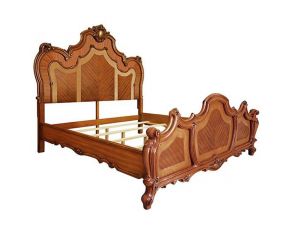 Picardy California King Panel Bed in Honey Oak Finish