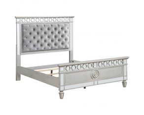 Varian Full Panel Bed in Gray and Silver Finish