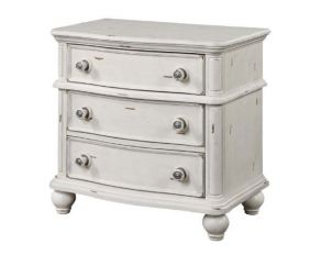 Jaqueline 3-Drawer Nightstand in Antique White Finish