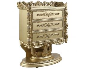 Bernadette 3-Drawer Chest in Gold Finish