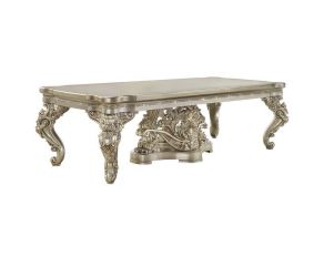 Danae Rectangular Dining Table in Champagne and Gold Finish