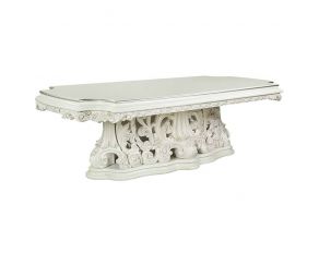 Adara Rectangular Dining Table in Antique White Finish