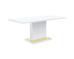 Gaines Rectangular Dining Table in White Finish