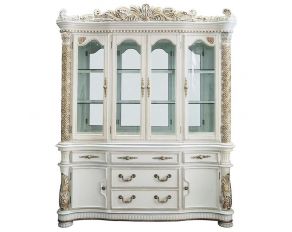 Vendom Hutch and Buffet in Antique Pearl Finish