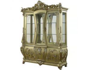 Cabriole Curio in Gold Finish