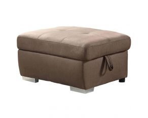 Acoose Ottoman with Storage in Brown Finish