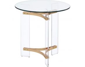 Sosi End Table in Gold Finish