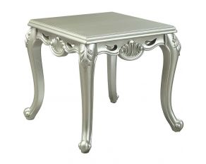 Qunsia End Table in Champagne Finish