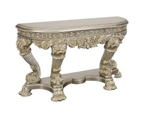 Danae Sofa Table in Champagne and Gold Finish