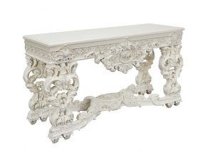 Adara Sofa Table in Antique White Finish