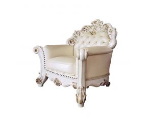 Vendom Chair with Pillow in Champagne and Antique Pearl Finish