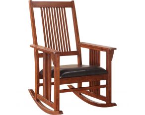 Kloris Slat Back Rocking Chair in Tobacco