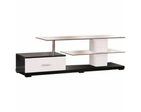 Acme Furniture TV Stand in White & Black