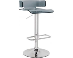 Acme Furniture Rania Swivel Adjustable Stool in Chrome and Gray