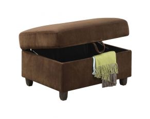 Acme Furniture Belville Storage Ottoman in Chocolate