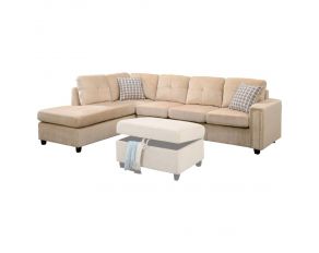 Acme Furniture Belville Sectional Sofa in Beige