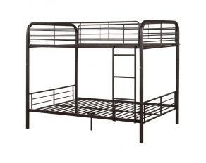 Acme Furniture Bristol Bunk Bed in Dark Brown, Full Over Full