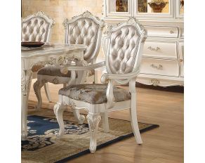 Acme Furniture Chantelle 2 Piece Arm Chair in Pearl White