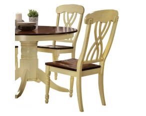 Acme Furniture Dylan 2 Piece Side Chair in Buttermilk/Oak