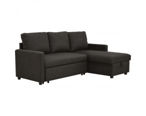 Hiltons Sectional Sofa with Sleeper and Storage in Charcoal