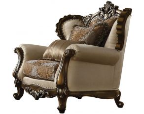 Acme Furniture Latisha Chair in Tan and Antique Oak