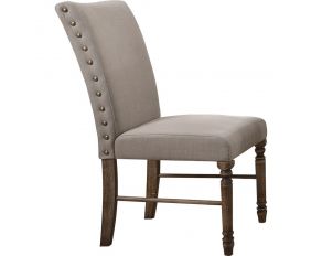 Acme Furniture Leventis 2 Piece Side Chair in Weathered Oak