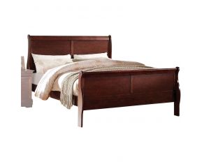 Acme Furniture Louis Philippe Sleigh Bed in Cherry, Queen