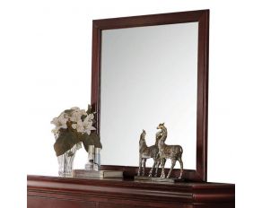 Acme Furniture Louis Philippe Mirror in Cherry