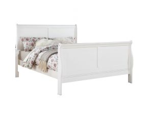 Acme Furniture Louis Philippe III Sleigh Bed in White, King