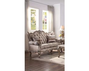 Acme Furniture Jayceon Loveseat with 2 Pillows in Champagne