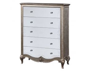 Esteban 5 Drawer Chest in Antique Champagne