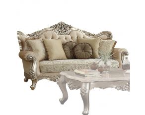 Bently Sofa with 7 Pillows in Champagne