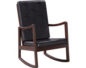 Raina Rocking Chair in Dark Brown and Espresso Finish