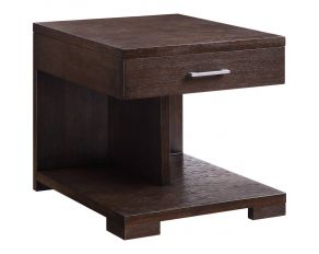 Niamey Rectangular End Table in Walnut