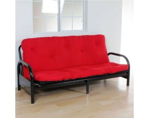 Nabila Full Futon Mattress in Red and Black