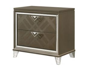 Skylar Nightstand in Dark Champagne