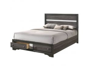 Naima Eastern King Storage Bed in Gray