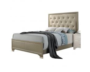 Carine Queen Panel Bed in Champagne