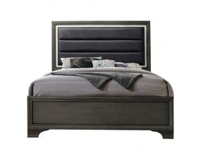 Carine II Eastern King Panel Bed in Gray