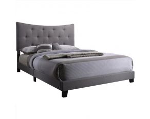 Venacha Platform Queen Bed in Gray Fabric