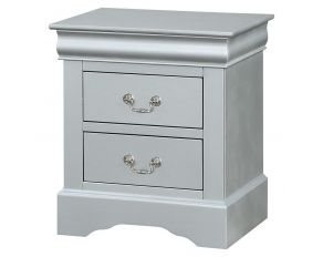 Louis Philippe III Nightstand in Platinum