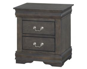 Louis Philippe Nightstand in Dark Gray