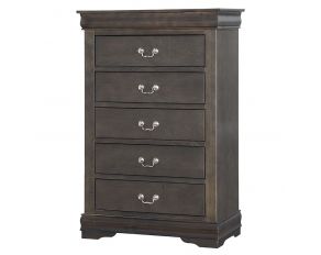 Louis Philippe Chest in Dark Gray