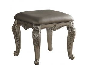 Northville Vanity Stool in Antique Silver