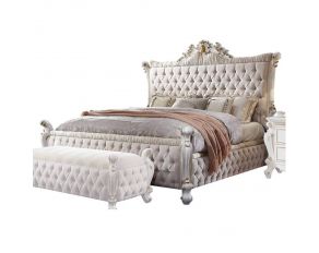 Picardy Queen Upholstered Bed in Antique Pearl