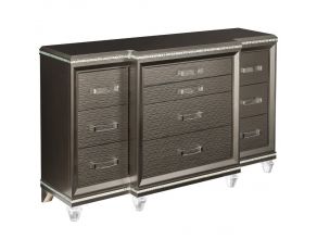 Sadie 10 Drawer Dresser in Dark Champagne